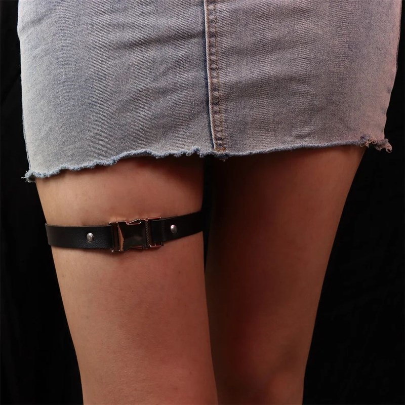 Punk JK calf clip suspender sock buckle anti slip fixed leg