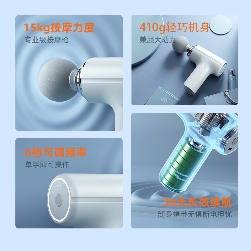 筋膜枪女生多功能改装头女用配件电动按摩男女静音迷你硅胶颈膜枪