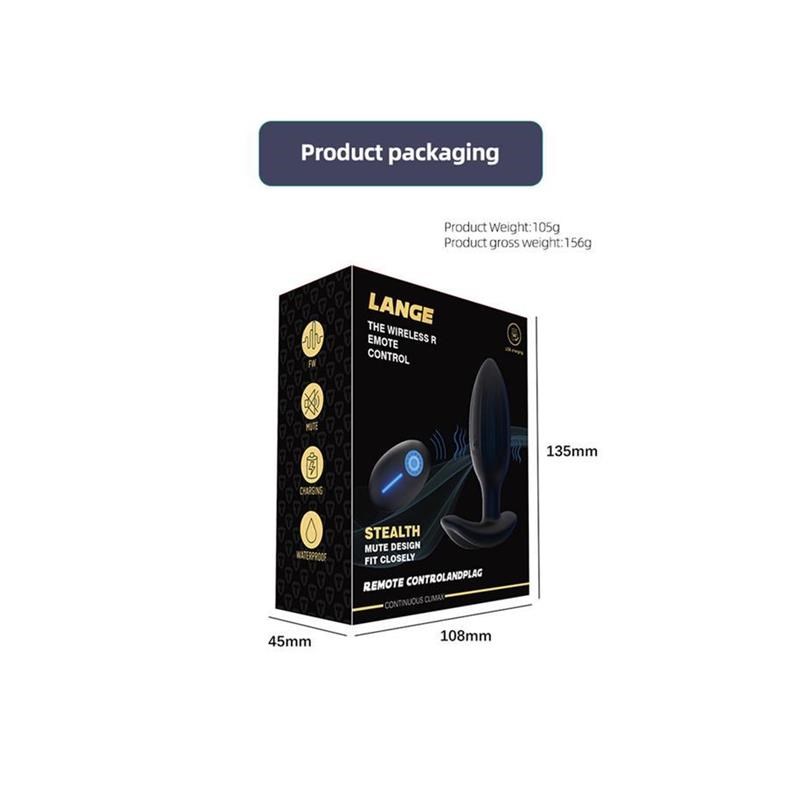 silicone anal plug prostate vibration wireless remote contro