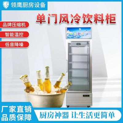 商用玻璃门冰箱带锁单门保鲜冷藏柜饮料柜家用展示柜冰吧酒吧