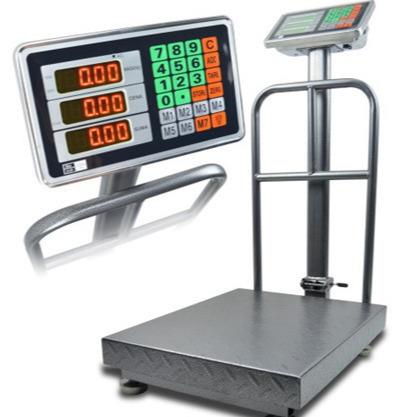 电子计价台称英文版台称150kg/300kg/500kg带护栏电子台称电子秤