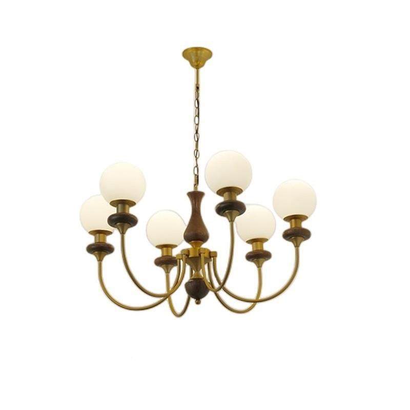 法式色中古客厅灯吊餐厅灯具魔豆美式复古风卧室灯胡629桃木主卧,家装灯饰光源,智能吊灯,淘宝优惠券,粉丝福利购,淘宝优惠卷