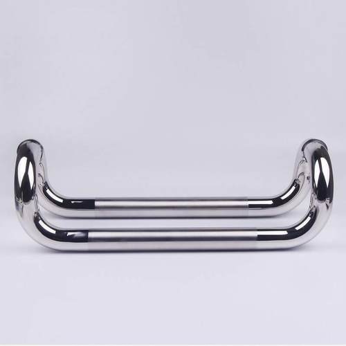 不锈钢加厚玻璃门拉手圆管空心弯有框门现代简约弧形双弯把手