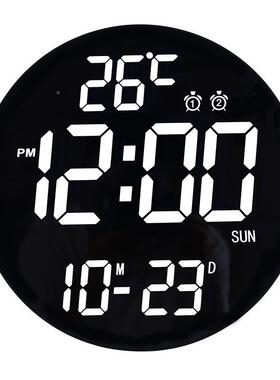 12寸电挂厅钟9107数字年万历子客贪睡闹钟学生倒计时创意圆形时钟