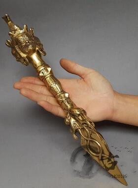 纯王铜法摆件马头明器巴金FXG刚杵普降魔杵