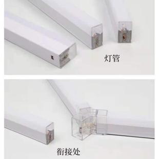 RGB幻彩车库灯洗车房110V蜂窝灯欧美车库灯彩光灯管多功能六边形