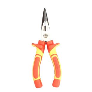 1034电工钳CR 福冈工具6寸尖嘴钳子FO V尖口钳家用绝缘1000V手柄