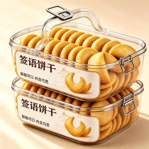 天猫甄选纯英文励志幸运签语饼干七夕情话520曲奇饼干官方旗舰店