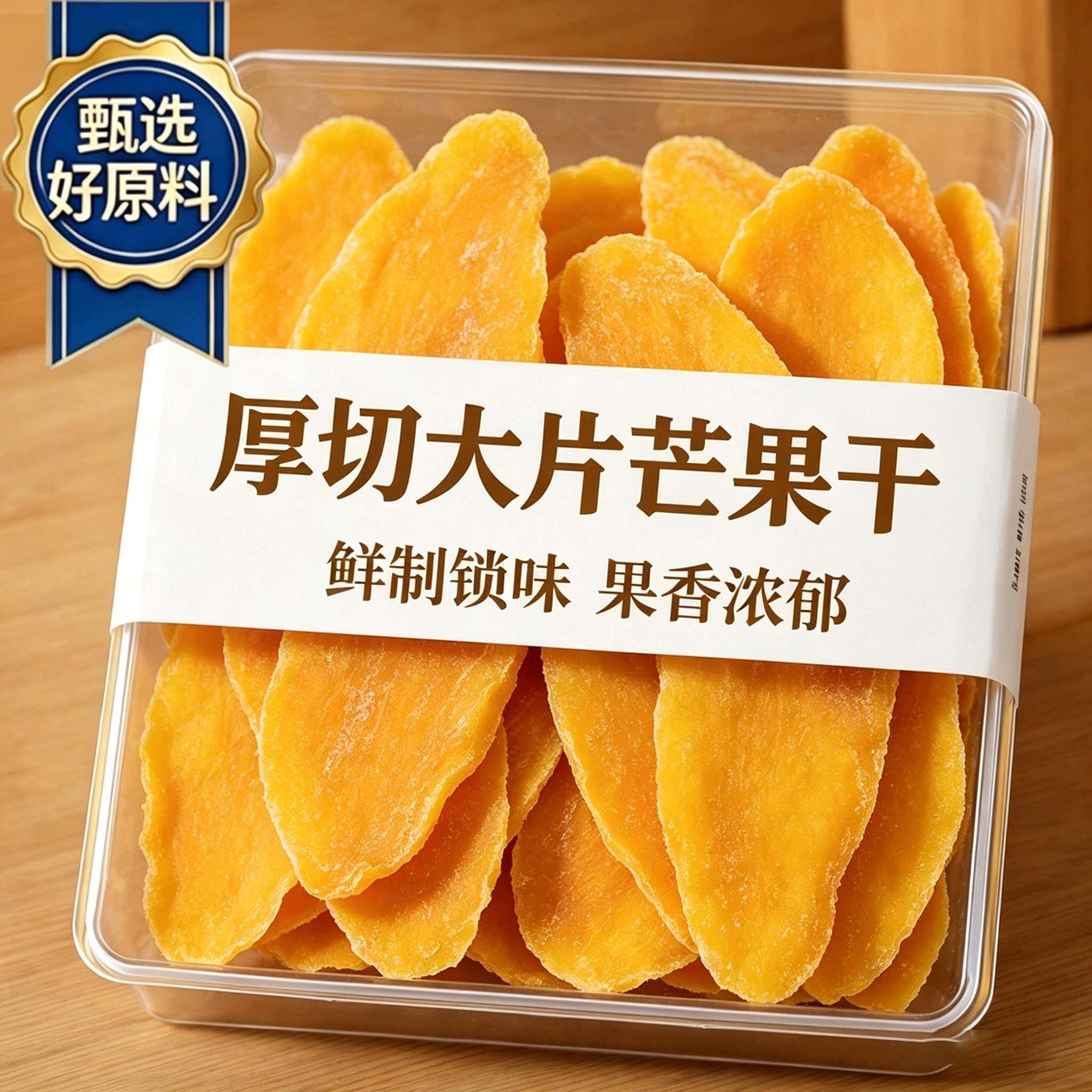 特级芒果干无糖无添加厚切大片即食蜜饯水果干果脯休闲零食旗舰店