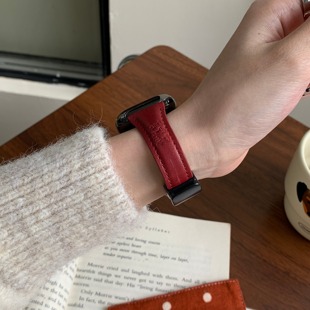 适用vivo watch gt2表带腊肠狗真皮质磁吸扣iqoo watch5/3/gt表带