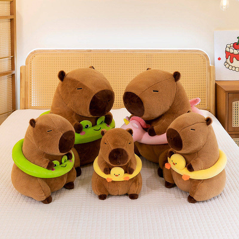 游泳圈卡皮巴拉毛绒玩具公仔丑萌水豚玩偶抱枕床上布娃娃礼品,玩具/童车/益智/积木/模型,毛绒/玩偶/公仔/布艺类玩具,淘宝优惠券,粉丝福利购,淘宝优惠卷