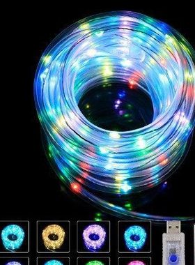 RGB七彩同步管子灯RGB16色软管灯边缘装饰户外蹦床氛围灯串