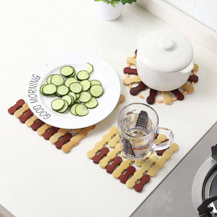 竹制菜垫子隔热垫餐桌垫杯垫碗垫防烫锅垫盘子竹垫家用餐垫,餐饮具,餐垫,淘宝优惠券,粉丝福利购,淘宝优惠卷