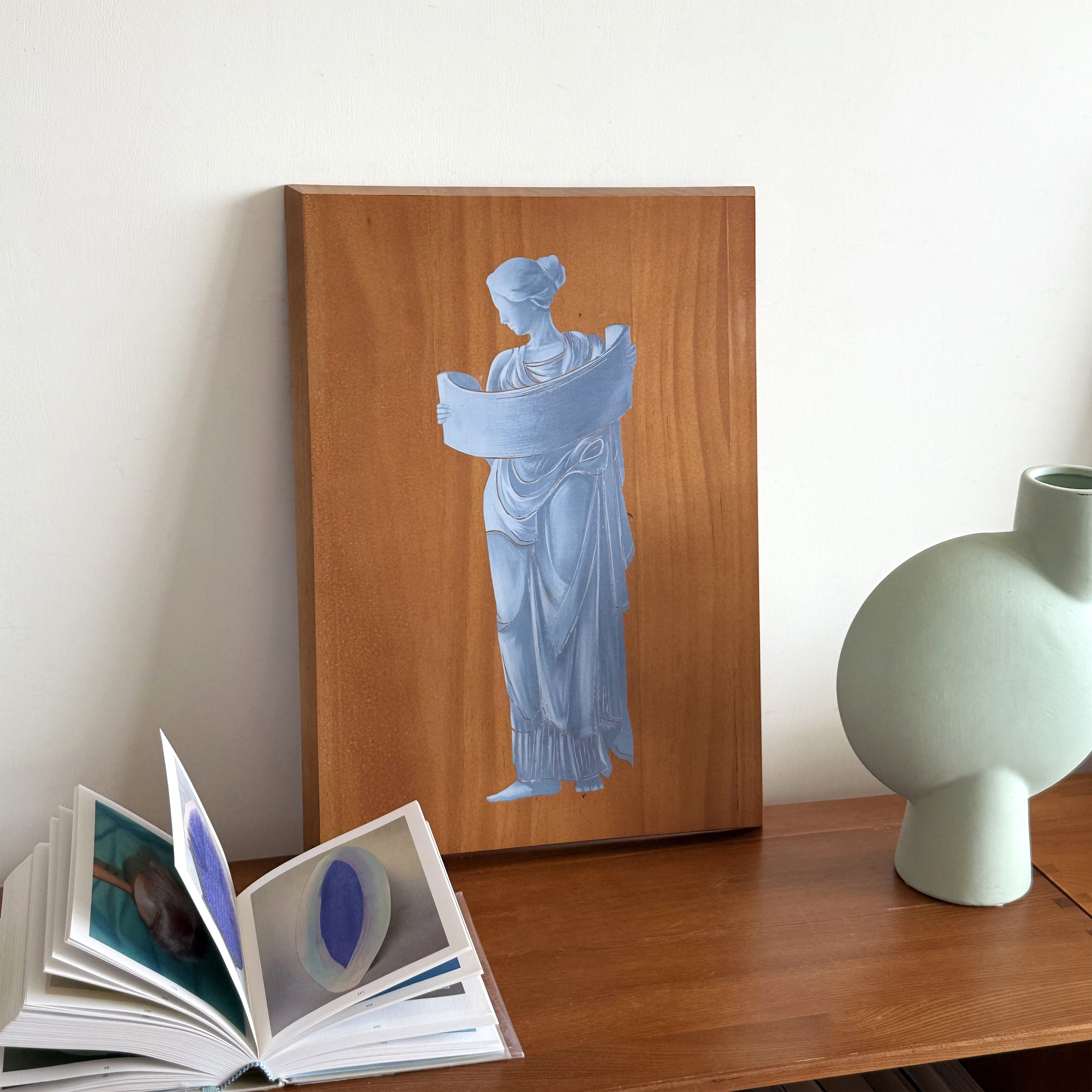 【智慧女神】木板画中古风美拉德古典装饰画边柜客厅书房玄关挂画,家居饰品,现代装饰画,淘宝优惠券,粉丝福利购,淘宝优惠卷