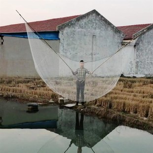 速发无/缝夹网挑网老式月亮网扒网搭网夹夹网竹鱼捕竿/龙虾接泥鳅