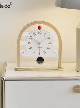 速发饰adelda表厅玄关装M摆件电视柜家居饰品钟客桌面摆放式创意