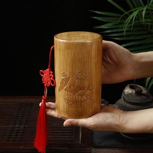 速发小号竹子竹筒童钱罐可存可取储钱罐大号儿存成人招财储蓄罐