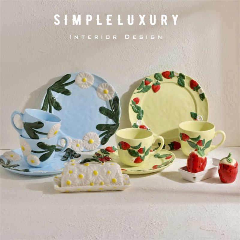 Foster 盛夏来临 手绘陶瓷 甜品碟马克杯胡椒盐罐,餐饮具,果盆/果盘/果篮,淘宝优惠券,粉丝福利购,淘宝优惠卷