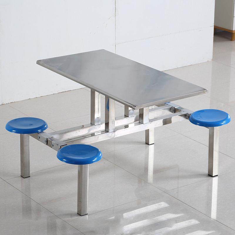 学校学生不锈钢食堂餐桌椅组合4人8人公司员工连体餐桌椅圆凳定制,住宅家具,不锈钢/PVC餐桌,淘宝优惠券,粉丝福利购,淘宝优惠卷