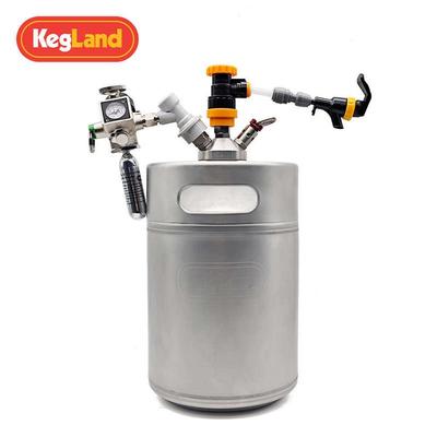 精酿啤酒桶304不锈钢keg桶户外打酒器便携酒头二发保压桶KegLand