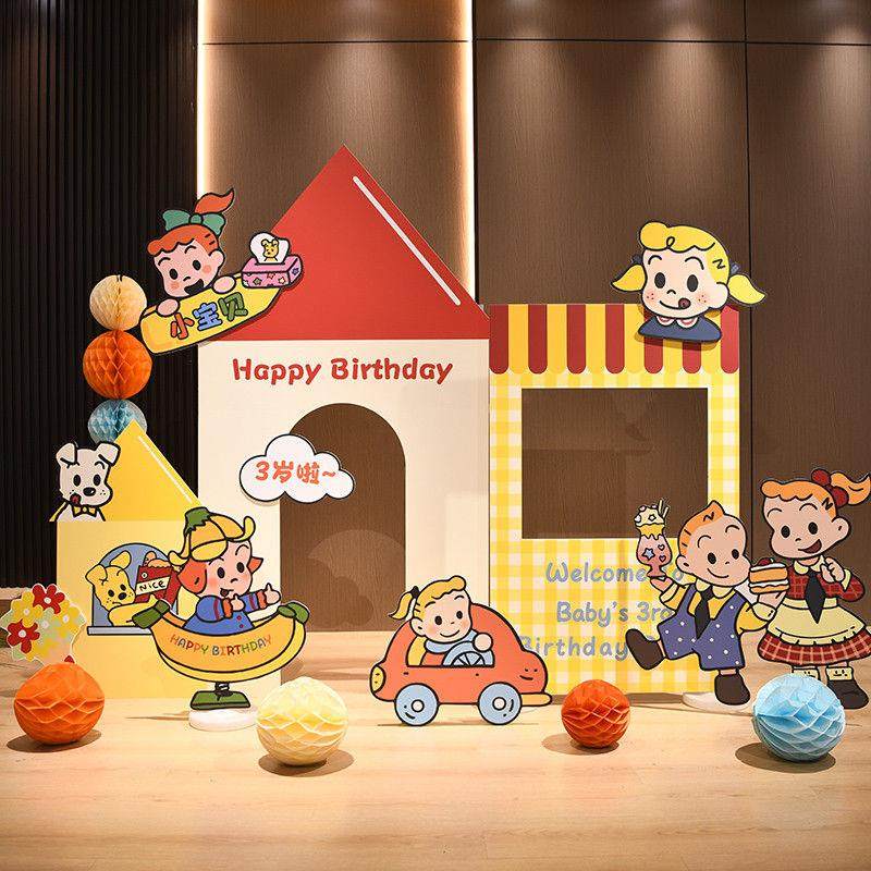 日系原田治儿童宝宝生日百天布置场景装饰一周岁气氛气球背景KT板,节庆用品/礼品,装扮布置套餐,淘宝优惠券,粉丝福利购,淘宝优惠卷