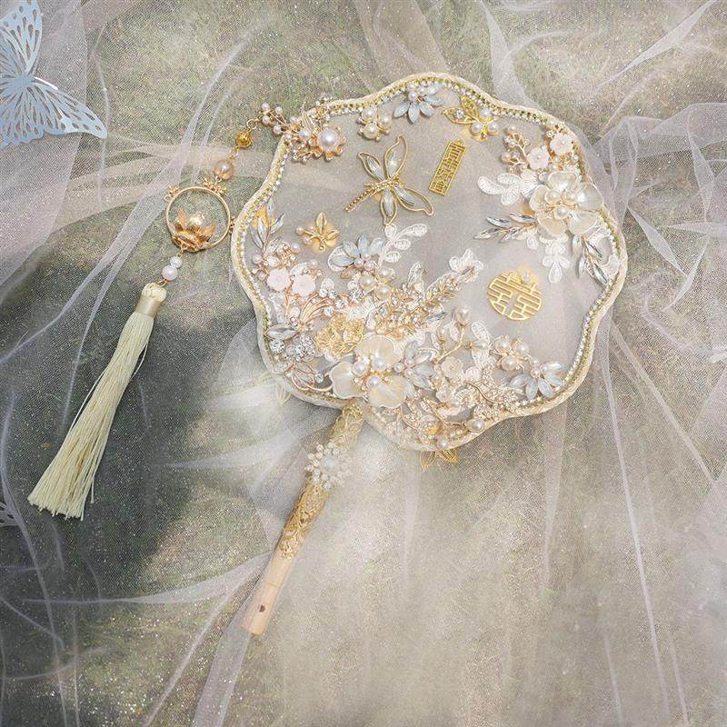 结婚新娘团扇古风成品中式婚礼秀禾扇手工喜扇 DIY材料包扇子其他,居家日用,扇子,淘宝优惠券,粉丝福利购,淘宝优惠卷