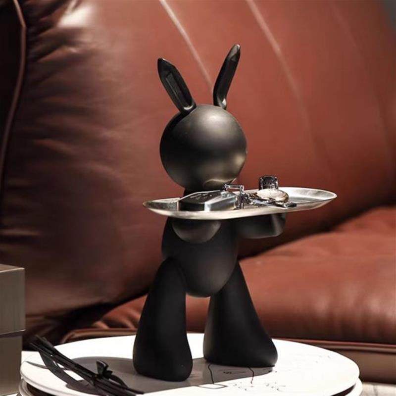 兔子摆件轻奢现代托盘桌面装饰客厅玄关家居装饰品香薰酒柜电视柜,家居饰品,桌面摆件,淘宝优惠券,粉丝福利购,淘宝优惠卷