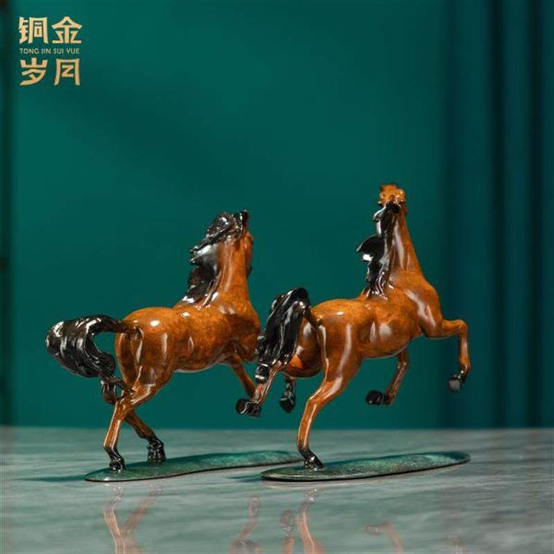 《马不停蹄》铜金岁月全黄铜马摆件工艺品办公室桌面装饰开业礼品,家居饰品,桌面摆件,淘宝优惠券,粉丝福利购,淘宝优惠卷
