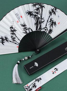 3ZBY扇子折扇风男士古风黑色小扇儿童随身便携折叠扇夏季女式