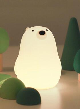 JOJOS L. PD.Fall.小夜灯小白熊硅胶USB充电拍拍小夜灯 | 落晖