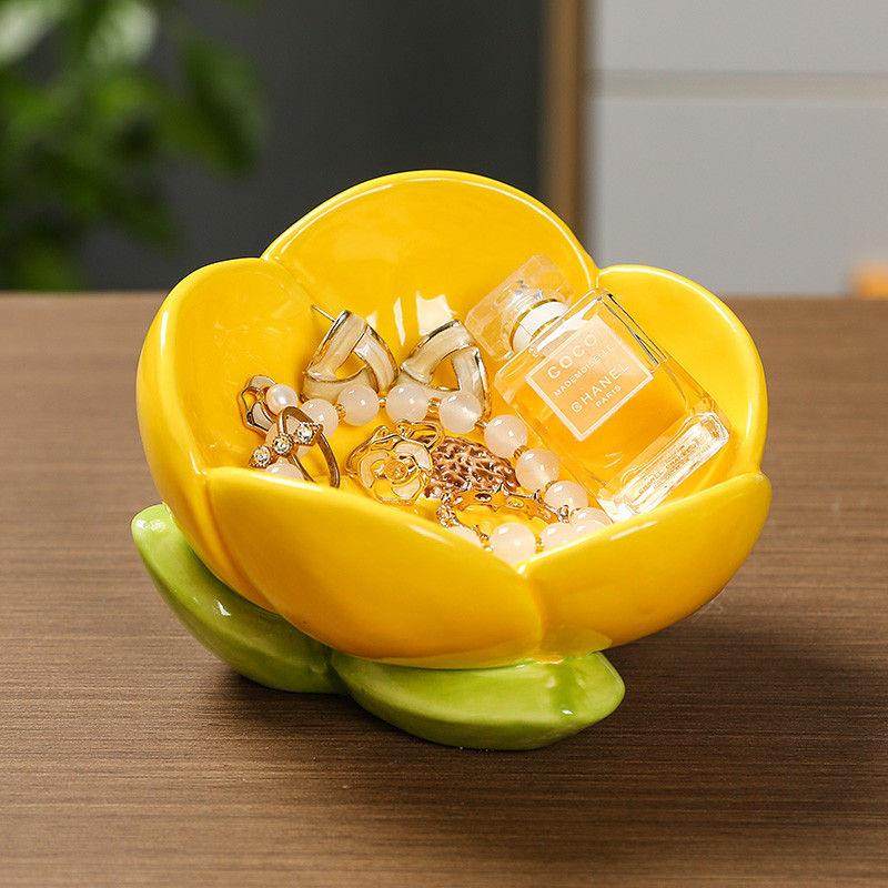 入户门口玄关摆件钥匙收纳花朵摆件客厅茶几桌面收纳盒整理盒装饰,收纳整理,桌面收纳盒,淘宝优惠券,粉丝福利购,淘宝优惠卷