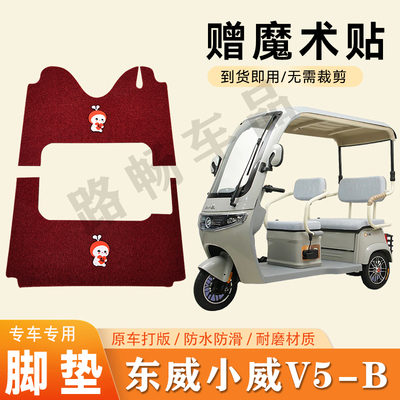 适用东威小威V5-B电动三轮车脚垫防滑丝圈耐磨耐用脚踏板踩垫