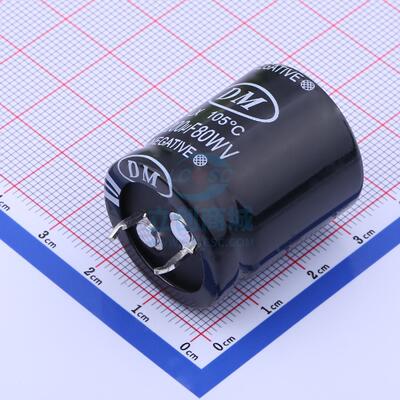 牛角型电解电容 CD293 80V2200μF 嵌入,25.4x30mm DMEGC(东磁)