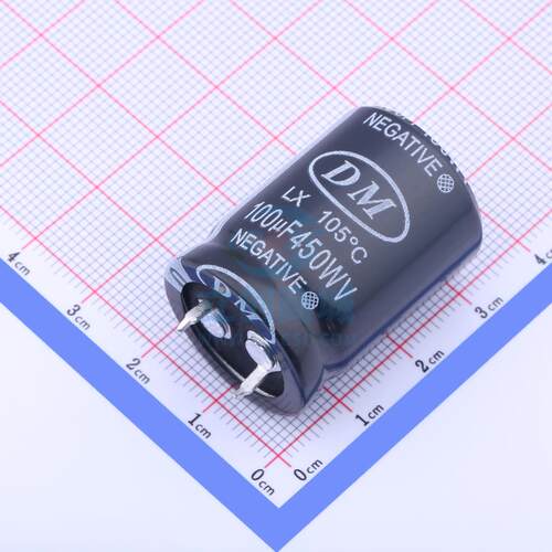 牛角型电解电容 CD293 450V100μF 嵌入,22x32mm DMEGC(东磁)