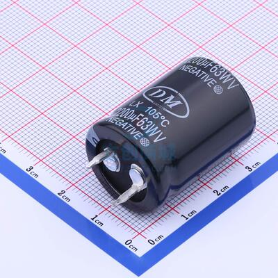 牛角型电解电容 CD293 63V2200μF 嵌入,22x30mm DMEGC(东磁)