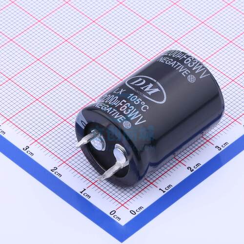 牛角型电解电容 CD293 63V2200μF 嵌入,22x30mm DMEGC(东磁)