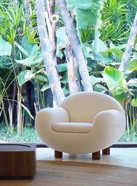 北欧轻奢板房客厅沙休发 单人现代设计沙师酒样店时尚创意22705闲