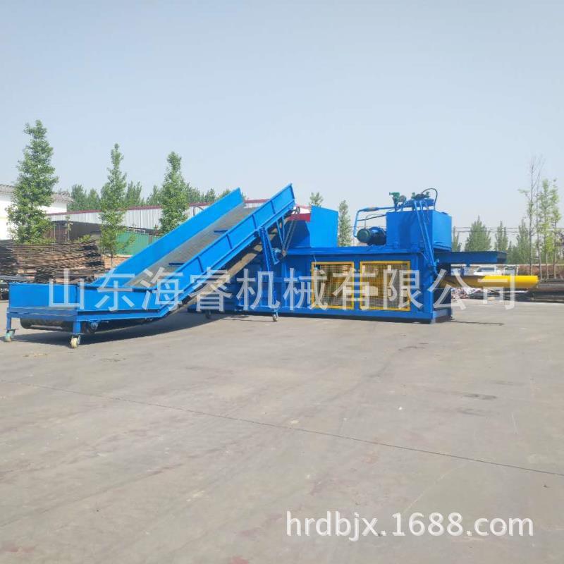 卧式废液纸压打打HR-80包机厂家秸服装废品压块机编织袋秆纸箱液