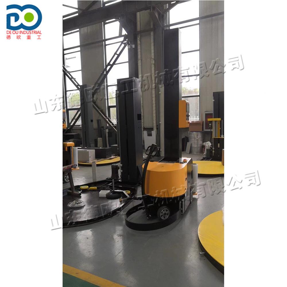 自式预拉伸膜缠绕机 Wid运i走ng nmUDCachine 码头货物输包装缠绕