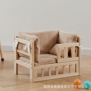 通用离地可拆洗宠物床工厂直销 实木狗狗床泰迪比熊猫木床狗窝四季