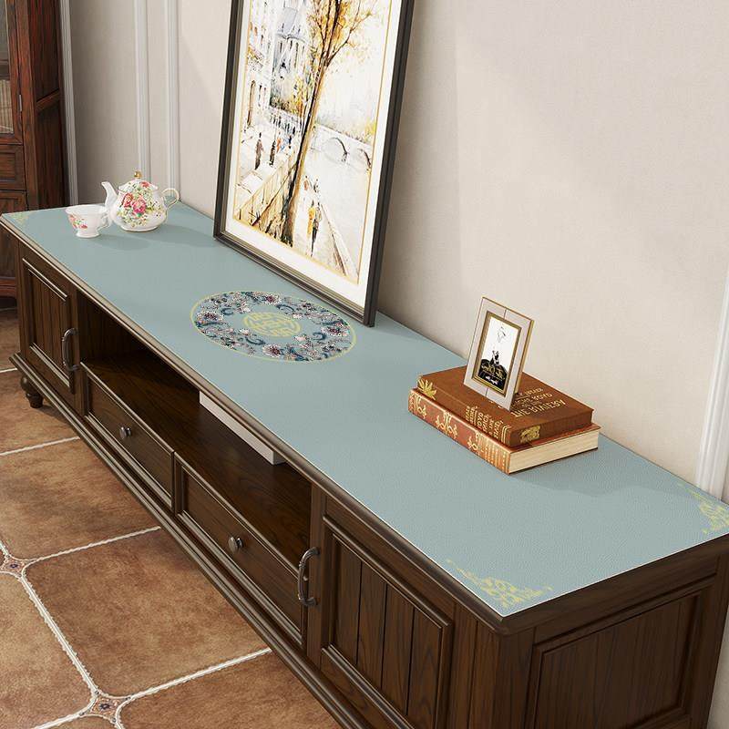 新中式长条电视柜垫防尘桌面保护垫长方形茶几垫硅胶防水免洗桌布,居家布艺,桌布,淘宝优惠券,粉丝福利购,淘宝优惠卷