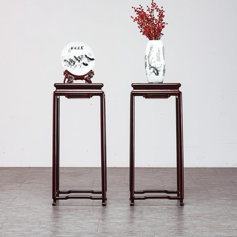 非洲小叶紫檀花架中式实木简约赞比亚血檀花几盆栽架客厅花瓶架子