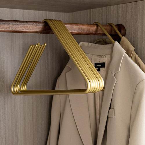 太空铝衣架高档三角形挂衣架衣柜家用多功能实心衣架子轻奢晒衣架