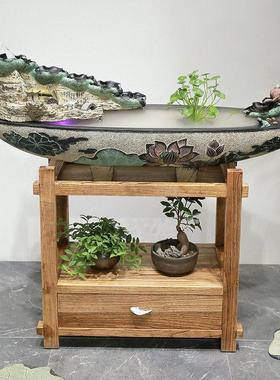 招财风水轮流水摆件 客厅办公室落地假山喷泉鱼缸加湿器开业礼品