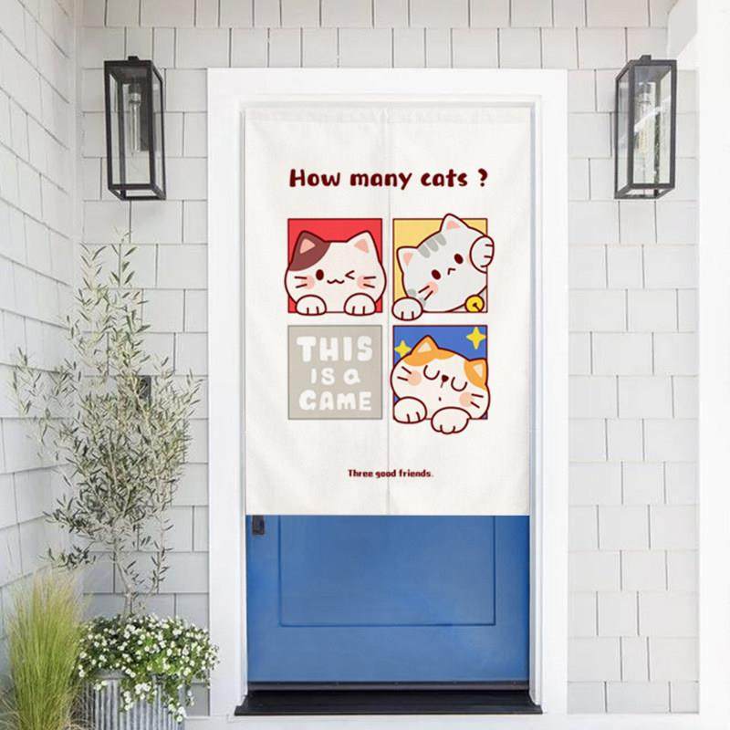 门帘可爱的女孩卧室卡通儿童的房间厨房挡风玻璃织物隔断窗帘家庭