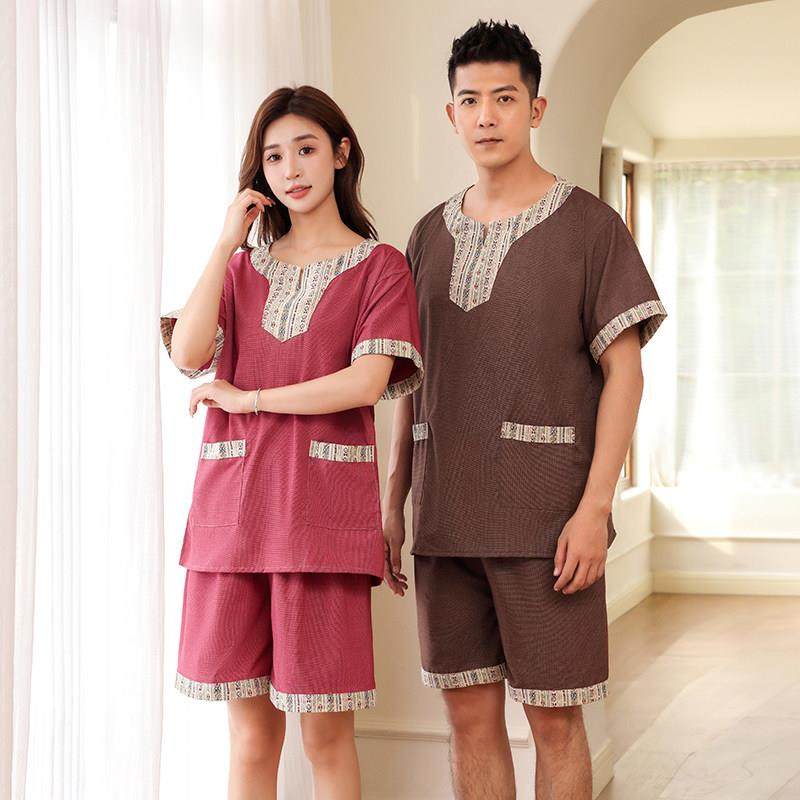 高档苎麻汗蒸服国风男士大码女款洗浴中心洗浴服桑拿服浴服足浴服,居家布艺,汗蒸服,淘宝优惠券,粉丝福利购,淘宝优惠卷