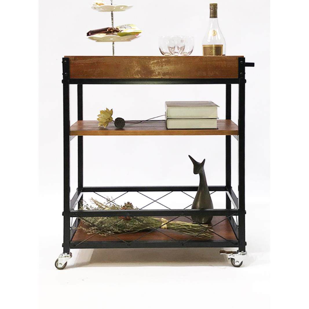 包邮直销LOFT欧式酒水茶水车酒杯架多功能餐车餐边柜厨房收纳推车