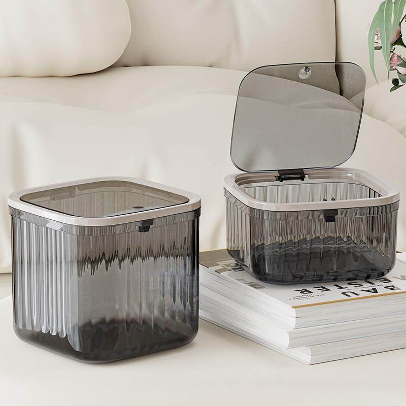 桌面垃圾桶家用厨房台面餐桌可爱小号卧室床头轻奢高颜值车载纸篓