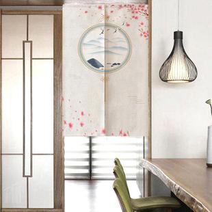 中国风布帘装饰家用布艺挂帘中式门帘隔断帘厨房遮挡玄关厕所卧室