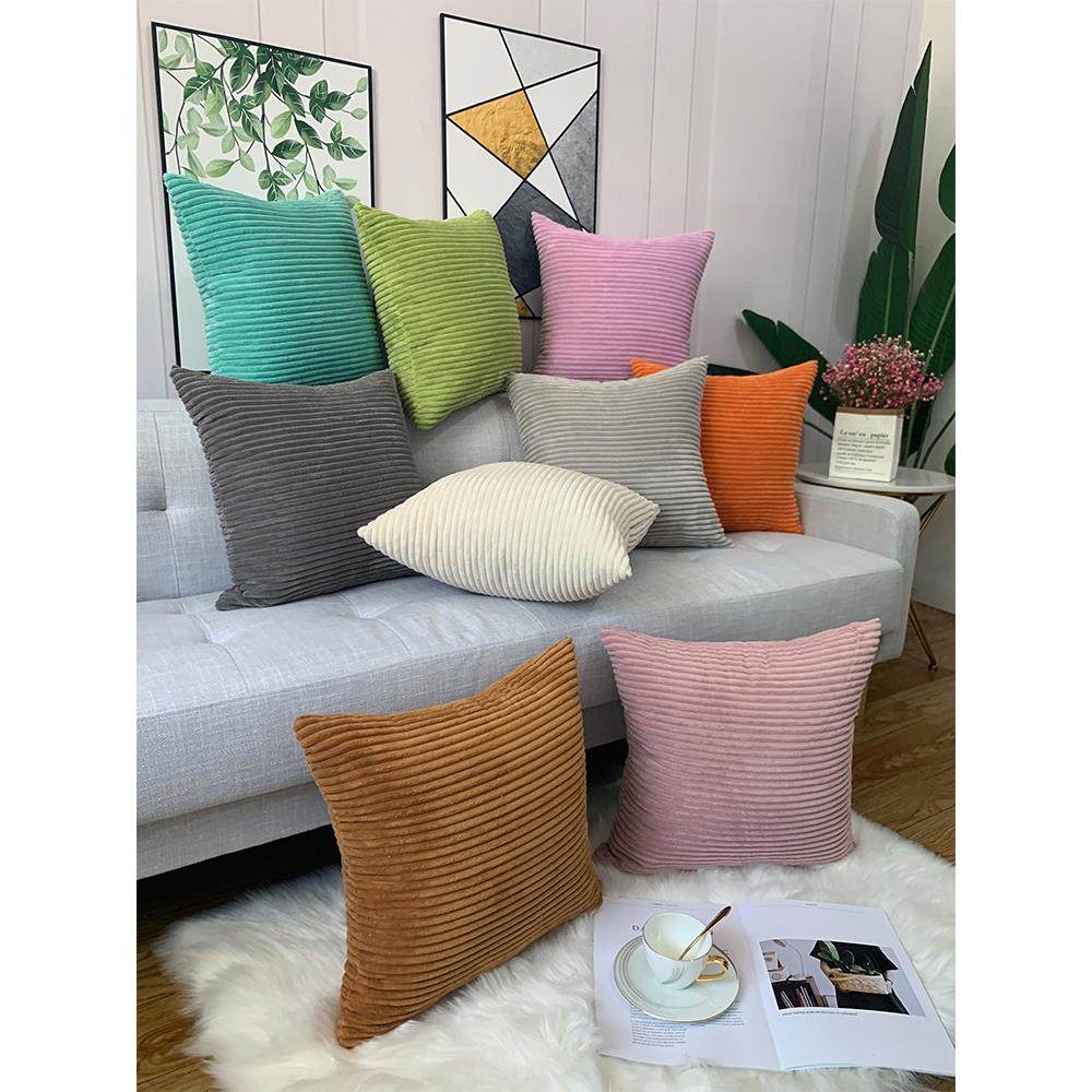 北欧靠垫卧室靠枕床头沙发靠背垫办公室腰靠纯色条纹抱枕套不含芯,居家布艺,靠垫/抱枕,淘宝优惠券,粉丝福利购,淘宝优惠卷